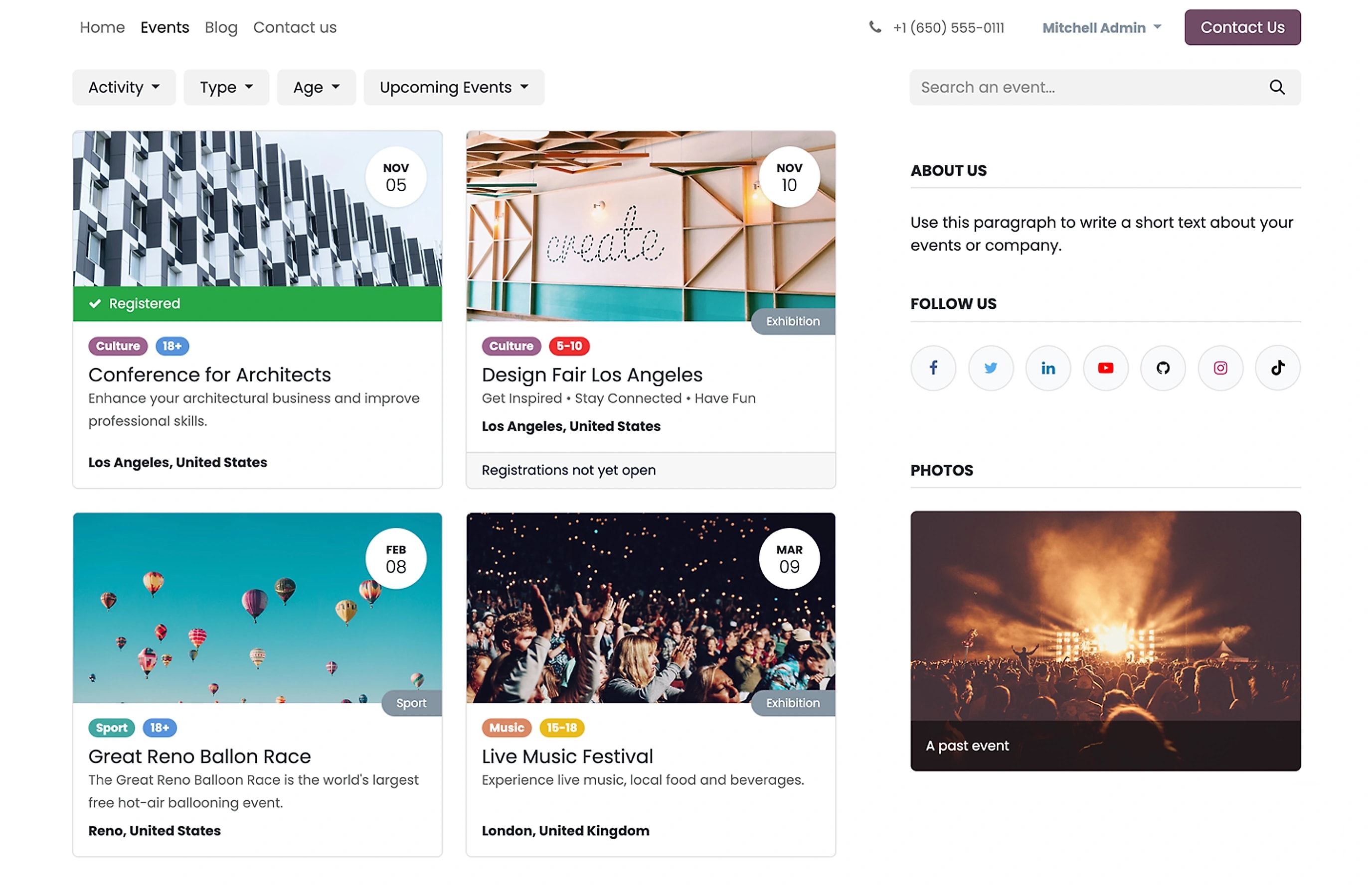Odoo Events