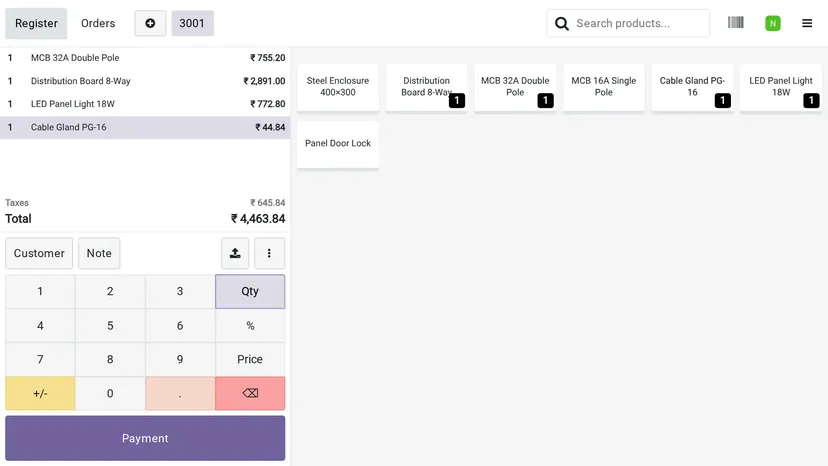 Odoo — E-commerce & POS · Counter — screenshot of Odoo 19